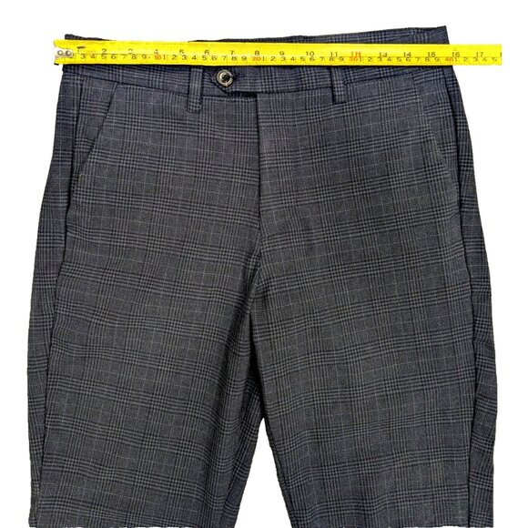 Jack & Jones Slim Fit Dress Pants Marco Bi-Stretch Navy Check Mens Size 30x32 - Picture 11 of 15